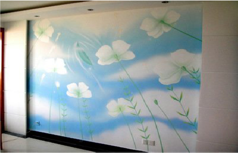 张家界画墙绘怎么画好白云的蓬松感？