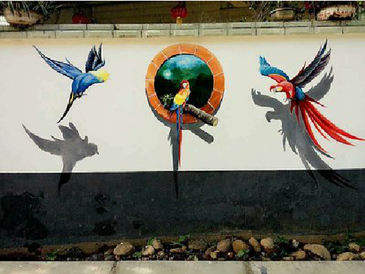 张家界视觉错位-3D墙绘设计