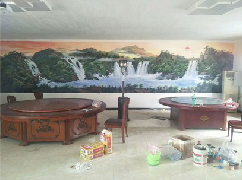 张家界墙绘-写实风景