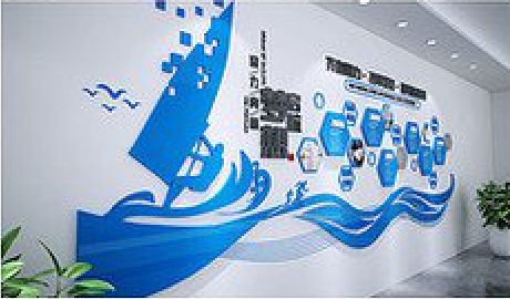 张家界海浪主题文化墙如何设计?