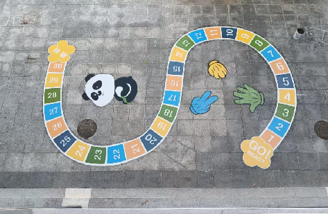 张家界地面游戏彩绘