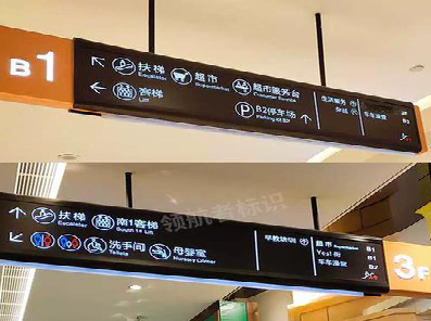 张家界如何通过商场标识牌引导客流分布？